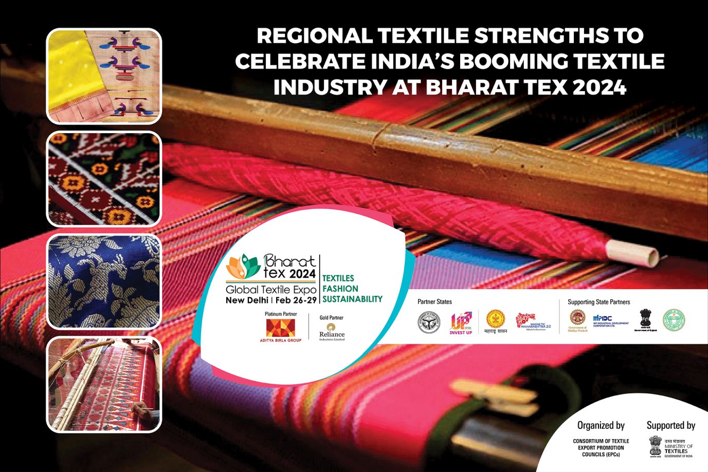 Regional Textile Strengths to Celebrate India’s Booming Textile Industry at Bharat Tex 2024