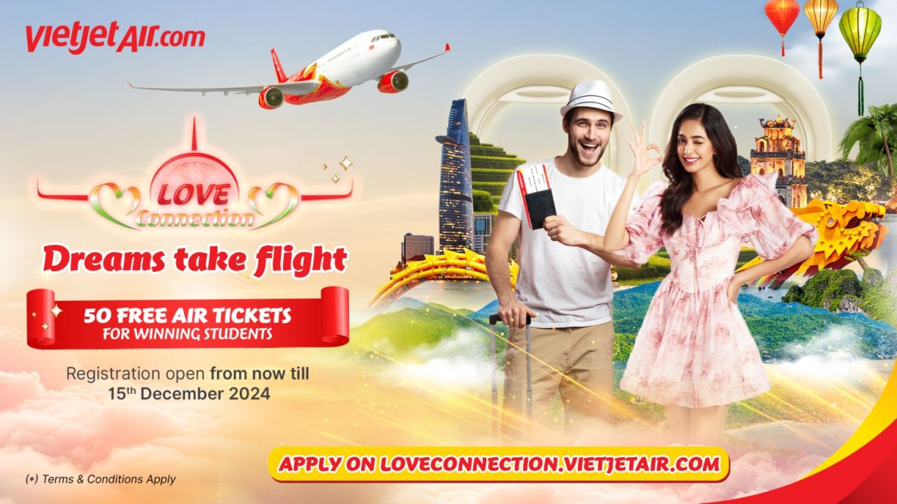 Vietjet’s Love Connection Campaign Returns with Phase Two: 50 Lucky Winners Get the Chance to Explore Vietnam