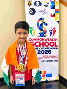 Noida’s Agastya Agarwal Wins Gold and Bronze for India at Commonwealth Schools Chess Championship